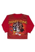 Camiseta infantil manga longa looney tunes