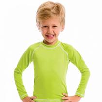 Camiseta Infantil Manga Longa Maçã Verde - Com Proteção Solar UV.Line