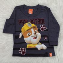 Camiseta infantil Manga Longa Masculino Patrulha Canina Malwee Kids