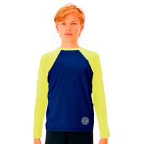 Camiseta Infantil Manga Longa Menino Uv50 Azul Verde 1 a 14 Camiseta Infantil Manga Longa Menino Uv50 Azul Verde 1 a 14