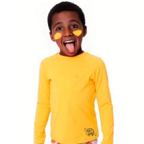 Camiseta Infantil Manga Longa Menino Uv50 Lisa Amarel 1 a 14 Camiseta Infantil Manga Longa Menino Uv50 Lisa Amarel 1 a 14