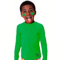 Camiseta Infantil Manga Longa Menino Uv50 Lisa Verde 1 a 14 Camiseta Infantil Manga Longa Menino Uv50 Lisa Verde 1 a 14