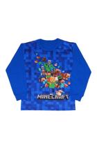 Camiseta infantil manga longa minecraft