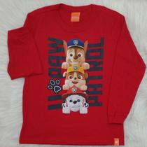 Camiseta infantil Manga Longa Patrulha Canina Malwee Kids Nickelodeon