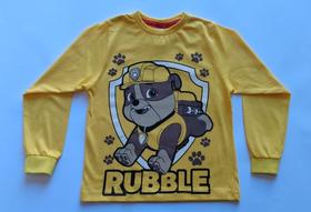 Camiseta Infantil Manga Longa Rubble Patrulha Canina