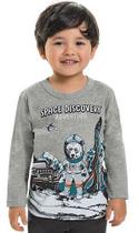 Camiseta Infantil Manga Longa Space Marlan 22665 - Tam 4 6 8