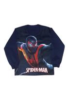 Camiseta infantil manga longa spider-man