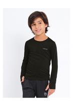 Camiseta Infantil Manga Longa Sport Preta Banana Danger Camiseta Infantil Manga Longa Sport Preta Banana Danger