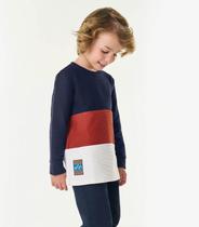 Camiseta Infantil Manga Longa Trick Nick Azul