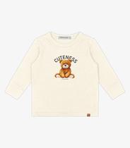 Camiseta Infantil Manga Longa Trick Nick Bege