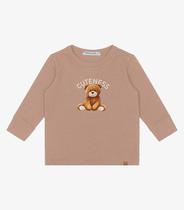 Camiseta Infantil Manga Longa Trick Nick Marrom Camiseta Infantil Manga Longa Trick Nick Marrom
