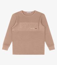 Camiseta Infantil Manga Longa Trick Nick Marrom Camiseta Infantil Manga Longa Trick Nick Marrom