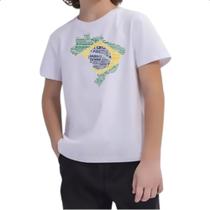 Camiseta Infantil Mapa Brasil Estados em nome Camiseta Infantil Mapa Brasil Estados em nome