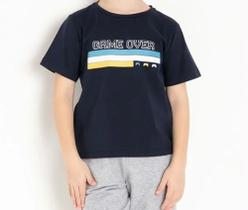 Camiseta Infantil Marinho com Estampa Frontal - 02 Camiseta Infantil Marinho com Estampa Frontal - 02