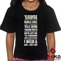 Camiseta Infantil Maroon 5 100% Algodão Girls Like You Maroon Five Geeko