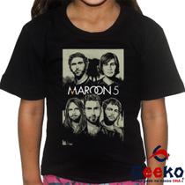 Camiseta Infantil Maroon 5 100% Algodão Maroon Five Geeko Camiseta Infantil Maroon 5 100% Algodão Maroon Five Geeko