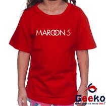 Camiseta Infantil Maroon Five 100% Algodão Maroon 5 V Geeko
