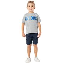 Camiseta Infantil Masculina Algodão Verão 365688