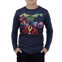 Camiseta Infantil Masculina Brandili Avengers Cinza - 5553