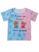 Camiseta Infantil Masculina Chá Revelação Ursinhos