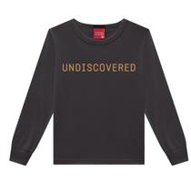 Camiseta Infantil Masculina em Flamê Rústico cor Cinza - Kyly