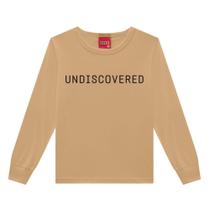 Camiseta Infantil Masculina em Flamê Rústico cor Marrom - Kyly