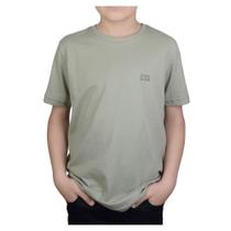 Camiseta Infantil Masculina King&Joe Básica Kaki - CA0000 Camiseta Infantil Masculina King&Joe Básica Kaki - CA0000