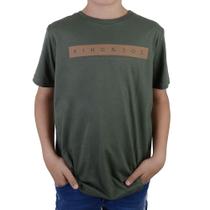 Camiseta Infantil Masculina King&Joe Estampada Verde Militar