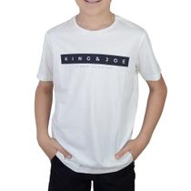Camiseta Infantil Masculina King&Joe off white - CA090