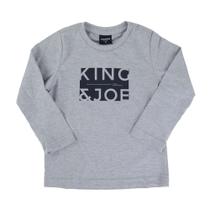 Camiseta Infantil Masculina King&Joe Play ML Cinza - CA0810