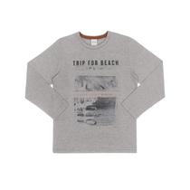 Camiseta Infantil Masculina Lunender Manga Longa Inverno Menino Confortável - 100% Algodão - Tamanho 06 -