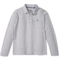 Camiseta Infantil Masculina Manga Longa Lisa Gola Polo Charpey Basica Usar Calça Jeans Confortável