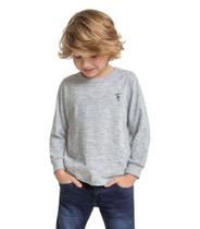 Camiseta Infantil Masculina Manga Longa Trick Nick Cinza - Trick Nick Básicos Camiseta Infantil Masculina Manga Longa Trick Nick Cinza - Trick Nick Básicos