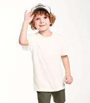 Camiseta Infantil Masculina Meia Malha Trick Nick Bege