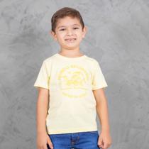 Camiseta Infantil Masculina Mundo Pulla Bulla Selvagem Amarelo Camiseta Infantil Masculina Mundo Pulla Bulla Selvagem Amarelo