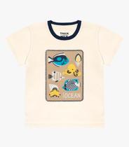 Camiseta Infantil Masculina Trick Nick Bege