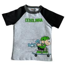 Camiseta Infantil Masculina Turma da Mônica Cebolinha Licenciada Em Algodão 6722