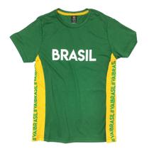 Camiseta Infantil Masculina Verde Brasil