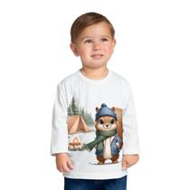 Camiseta Infantil Masculino Manga Longa em Meia Malha Kyly Camiseta Infantil Masculino Manga Longa em Meia Malha Kyly