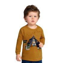 Camiseta Infantil Masculino Manga Longa em Meia Malha Kyly Camiseta Infantil Masculino Manga Longa em Meia Malha Kyly