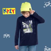 Camiseta Infantil Masculino Manga Longa em Meia Malha Kyly Camiseta Infantil Masculino Manga Longa em Meia Malha Kyly