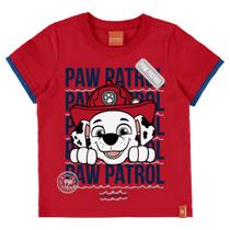Camiseta Infantil Masculino Patrulha Canina, Manga Curta, Malwee Kids Nickelodeon