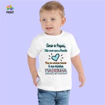 Camiseta Infantil Me Amarro na Minha MADRINHA Est. Menino - DINDA Zlprint