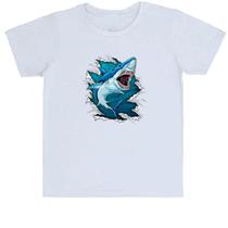 Camiseta Infantil Megalodon Rasgando a Camisa