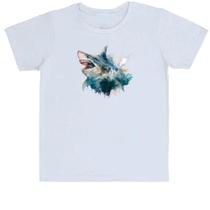 Camiseta Infantil Megalodonte aquarela 2