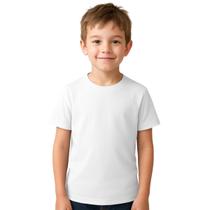 Camiseta Infantil Menina E Menino Básica 100% Algodão Premium Confortável Cor:BrancoTamanho:2 Camiseta Infantil Menina E Menino Básica 100% Algodão Premium Confortável Cor:BrancoTamanho:2