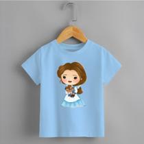 Camiseta Infantil Menina Princesa e Fera 100% Algodão Confortável Lançamento