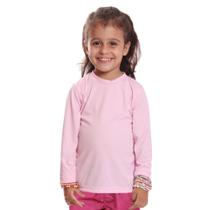 Camiseta Infantil Menina Proteção UV Térmica Solar Manga Longa Camisa Praia Esporte