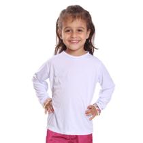 Camiseta Infantil Menina Proteção UV Térmica Solar Manga Longa Camisa Praia Esporte