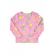 Camiseta Infantil Meninas Proteção UV Quimby 4/8 Ref. 29411 - Malharia Cristina